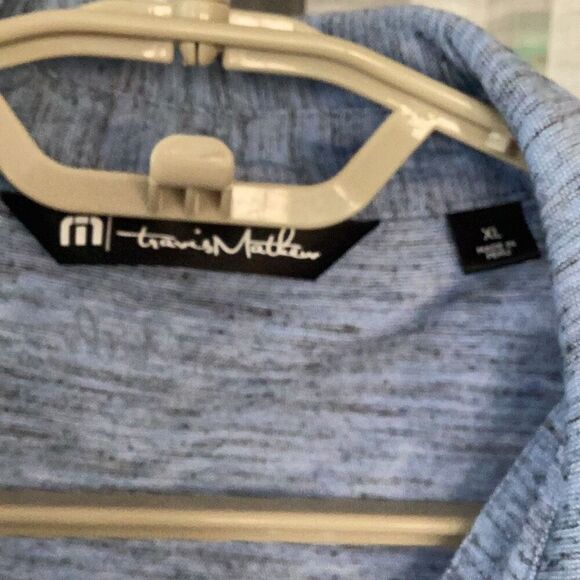 Travis Mathew Flying Tortilla Golf Polo Shirt Blue Gray Heathered Men’s XL - Picture 5 of 7